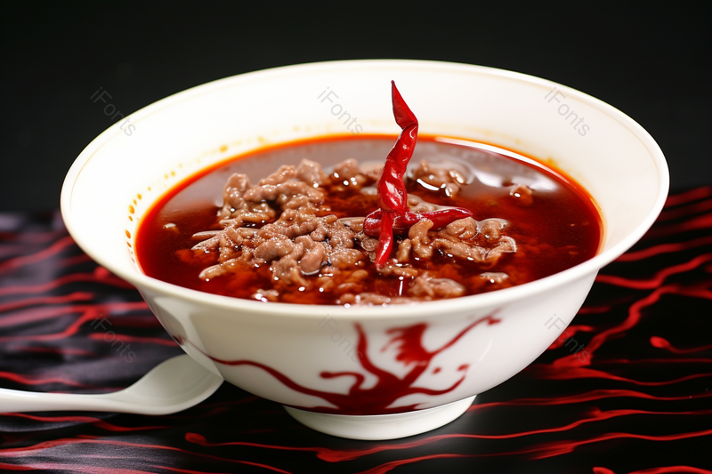 健康红色香辣的水煮牛肉,高清,摄影图,摄影图片,图片大全,摄影图免费下载